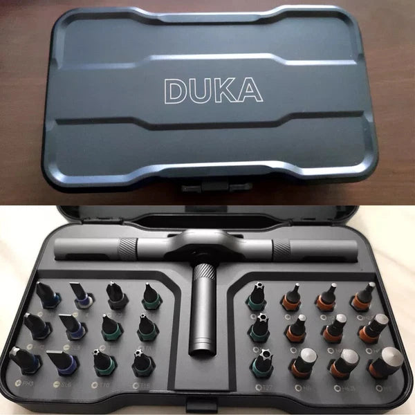 DUKA 24 in 1 Multi-Purpose Ratchet  Screwdriver Bits Set DIY Toolbox C1W6wgNE