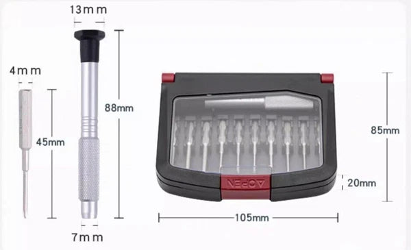 10 in 1 Eyeglass Screwdriver Set Straight / Phillips Screwdrivers Screwdrivers