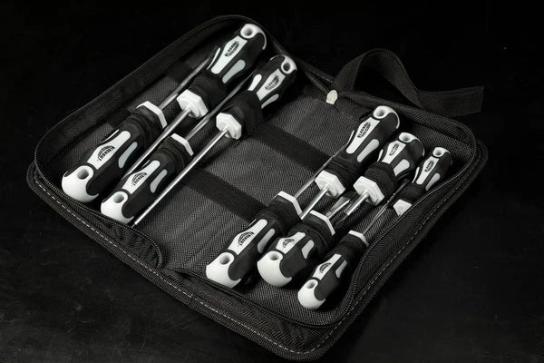 Xp 10 Piece Slotted & Phillips Screwdriver Set Plus Zippered Carrying Bag Precis