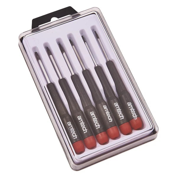 6x Torx Star Precision Screwdriver Set T5-T10 Amtech L0530 Phillips Slotted