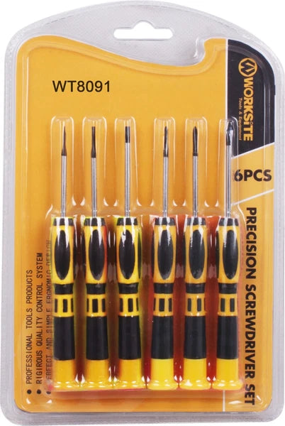 Worksite WT8091 Pro. 6pcs Precision Screwdriver Set Repair Tool