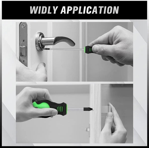 SWANLAKE 11PCS Screwdriver Set, Magnetic 5 Phillips and 5 Flat Head Black