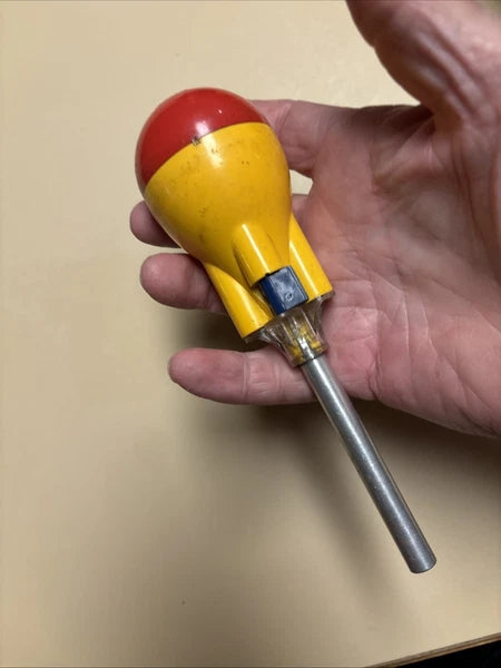 Screwball Ratchet Driver 3 Bits with Bit Storage S/V Tool Co - Vintage