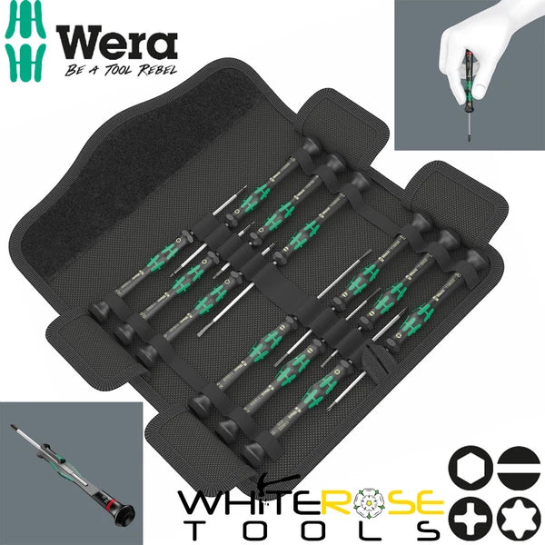Wera Precision Screwdriver Set 12pc Kraftform Micro 12 Universal 1 Phillips Torx