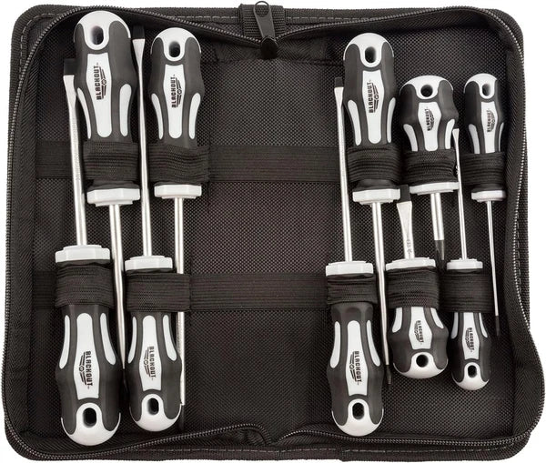 Xp 10 Piece Slotted & Phillips Screwdriver Set Plus Zippered Carrying Bag Precis