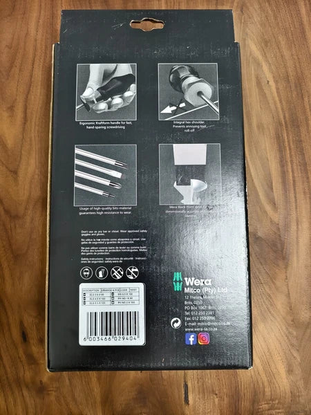 Wera 6 Piece Screwdriver Set with Transparent Crystal - Red Handles Limited