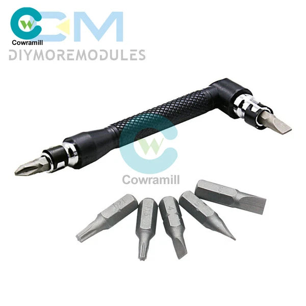 Dual Head L-shaped Socket Wrench 1/4" 6.35mm Screwdriver Bits Kit Bit Drill Set