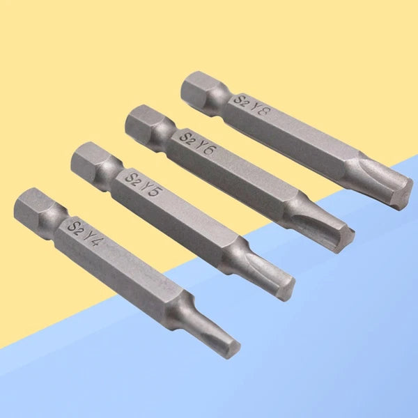 4 Pcs Magnetic Triangle Head Screwdriver Bits Chrome Vanadium Alloy Steel