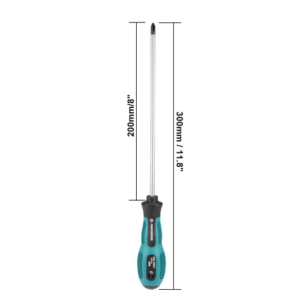 #1 Phillips Screwdriver 8" Round Shaft Non Slip Comfortable Handle