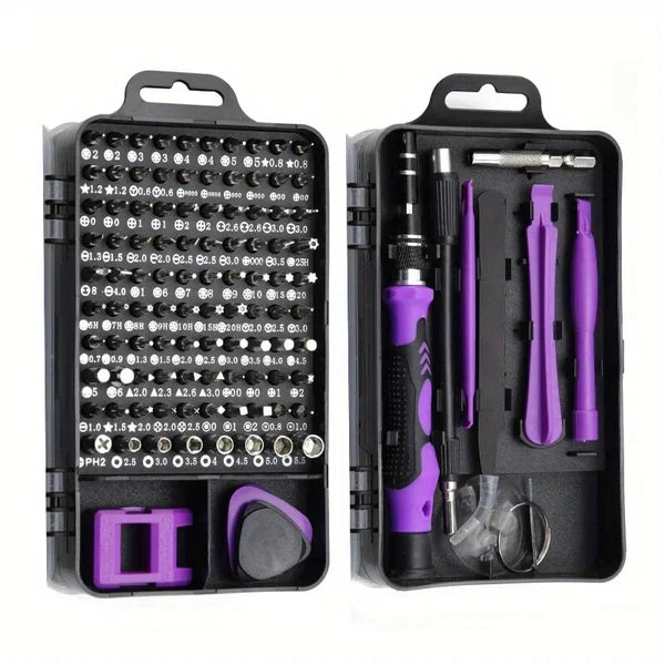 Car 1 Set Precision Screwdriver Set With 115 Magnetic Bits Electronics Tool Kit