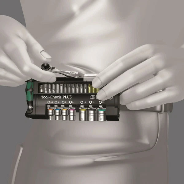 Wera Bicycle Set 3 Zyklop Mini Ratchet Bit Set 1/4" Drive Metric 05004172001