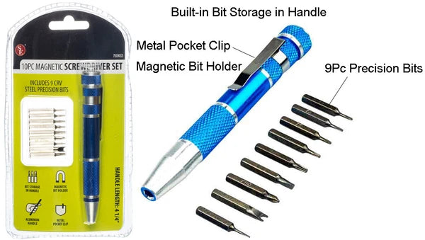 TORX SCREWDRIVER KIT FOR POCKET T3 T4 T5 T6 T8 STAR TRIANGEL SPANNER BIT
