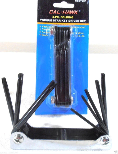 STAR/TORX KEY DRIVER SET FOLDING-8 PC. SIX POINT #9-40