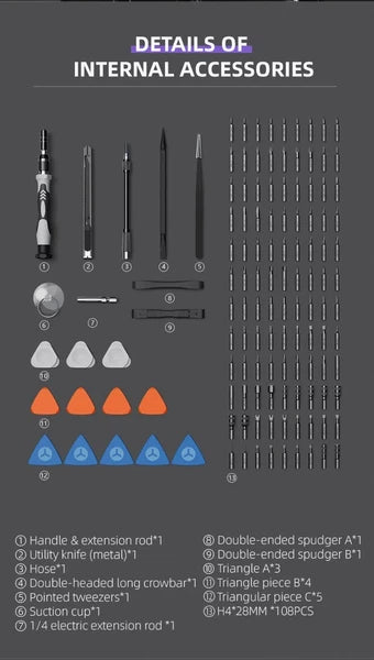Multifunction 132 in 1 Phillips Slotted Screwdriver Set Precision ScrewdriverSet