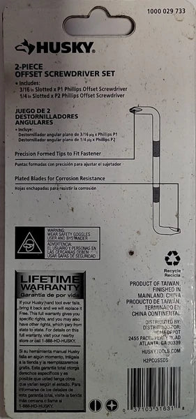 NEW!! HUSKY Husky Offset Screwdriver (2-Pack)