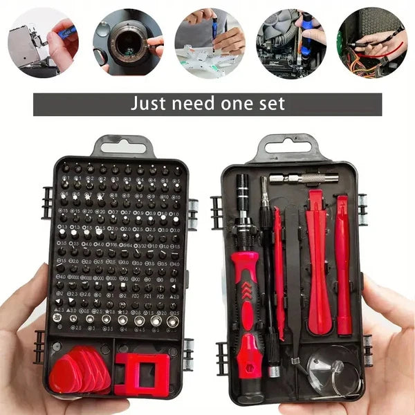 Car 1 Set Precision Screwdriver Set With 115 Magnetic Bits Electronics Tool Kit