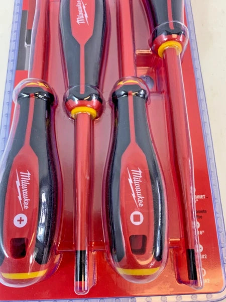 NEW Milwaukee 48-22-2219 1000V Insulated Slim Tip Screwdriver Set 4Pc NEW