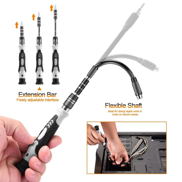 Juego de destornilladores magnéticos de precisión 115 en 1 para electrónica