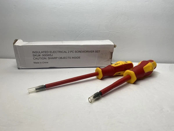 Insulated Electrical 2 Piece Screwdriver Set • 000W5J