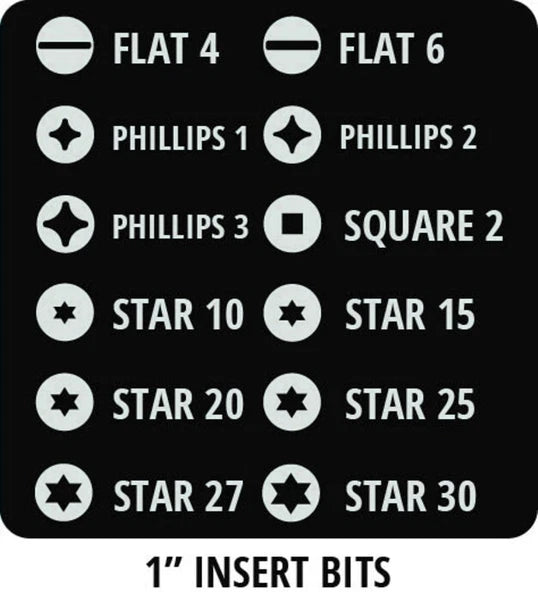 Megapro Ratcheting Automotive Screwdriver Multi-Bit 13 in 1 Torx Phillips Flat