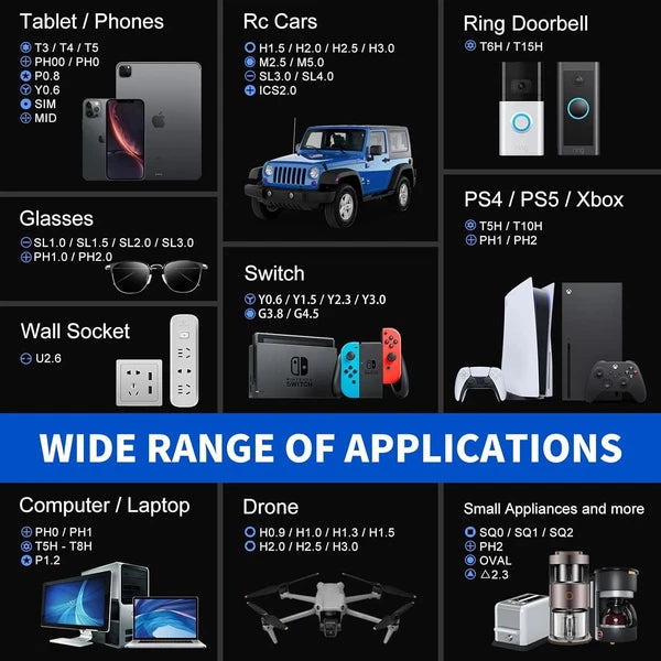 STREBITO Small Precision Screwdriver Set 64-Piece with Torx, Triwing, Pentalobe,