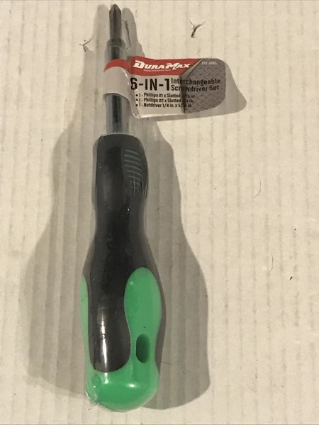 Dura Max 6 in 1 Interchangeable Screwdriver New Phillips Nutdriver (2-FD-53)