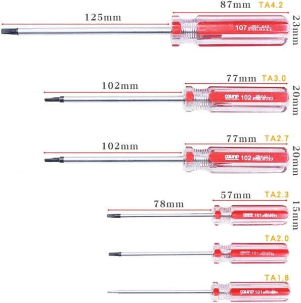 6Pcs Triangle Head Magnetic Screwdrivers Set Triangle Screws Driver Tool Kit
