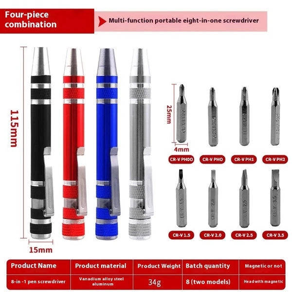 9 IN 1 Screwdriver Pen Multi-Tool Screw Driver Screwdriver Set Repair Tools Hand
