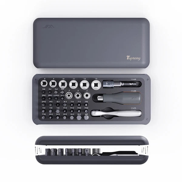 Polycarbonate and Alloy Steel Mini Ratchet and Screwdriver Set 41-Pieces B9