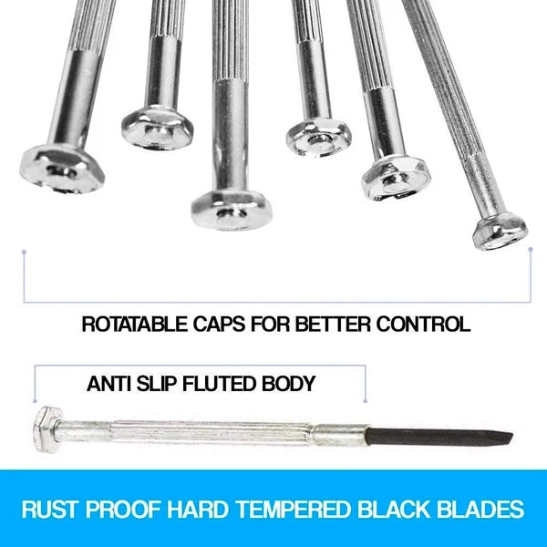 Kingman 11 Piece Precision Screwdriver Set w/case and Included NO.0  N1 Crossbar