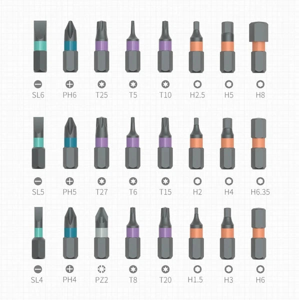 24 IN 1 Multi-Purpose Ratchet Wrench Screwdriver Magnetic Repair Bits Tool Set