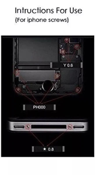 Herramienta De La Reparacion Del Destornillador Magnetico Set Kit Para iPhone 14