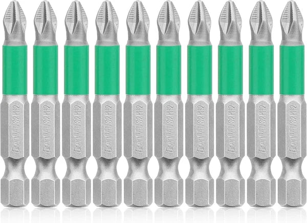 10Pcs Magnetic Screwdriver Bits PH2 Phillips Bits Set,S2 Alloy Steel Anti-Slip