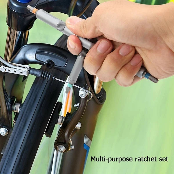 24 IN 1 Multi-Purpose Ratchet Wrench Screwdriver Magnetic Repair Bits Tool Set
