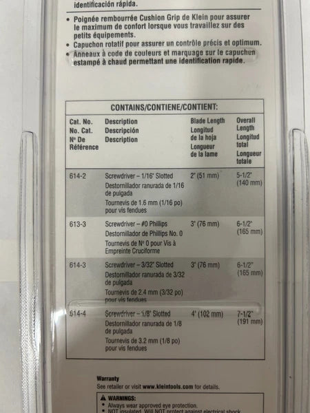 Klein Tools 4-Piece Electronics Screwdriver set 85613