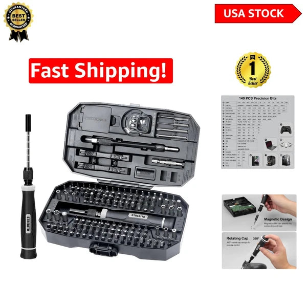 Pro-Grade 153-in-1 Screwdriver Kit with Ergonomic Grip & Case for Gadgets