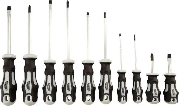 Xp 10 Piece Slotted & Phillips Screwdriver Set Plus Zippered Carrying Bag Precis