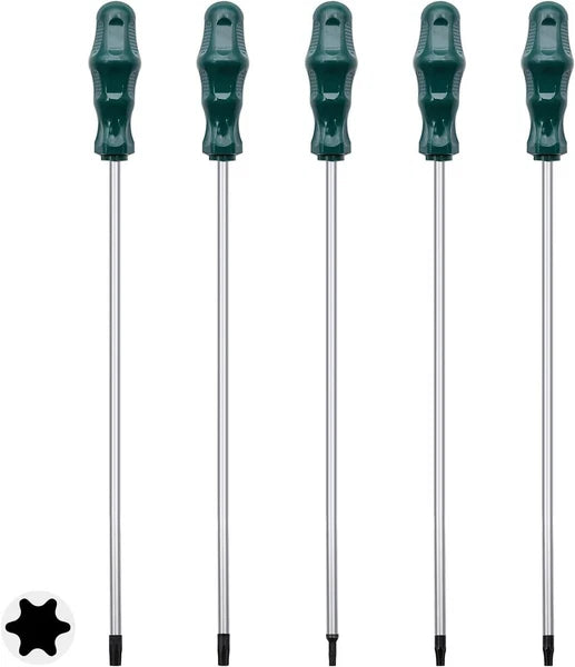 Extra Long Torx Screwdrivers Set, 5Pcs 12In Magnetic Torx Screwdrivers Set,