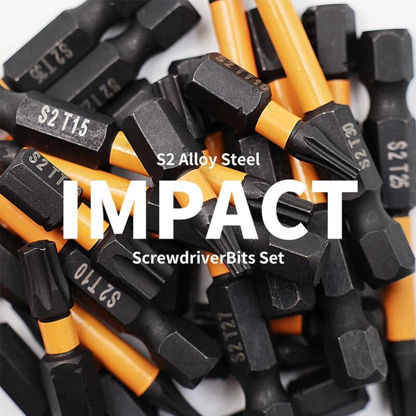26pcs Impact Torx Set T7-T40 Driver Star Bits Security Tamper Proof 1/4" Shank