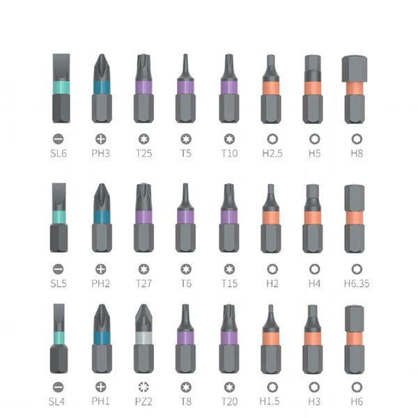 DUKA 24 in 1 Multi-Purpose Ratchet  Screwdriver Bits Set DIY Toolbox C1W6wgNE