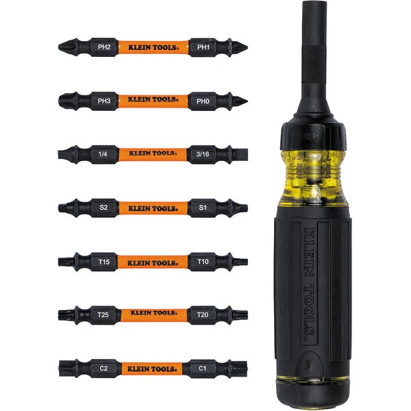 Klein Tools 32315HD 15-in-1 Ratchet Impact-Rated Multi-Bit Torsion Screwdriver