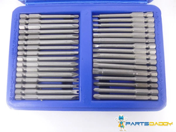 50 Piece Hex Star Torx Extra Long Security Bits Spline Flat Screwdriver Set 6-20