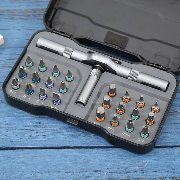 24 IN 1 Multi-Purpose Ratchet Wrench Screwdriver Magnetic Repair Bits Tool Set