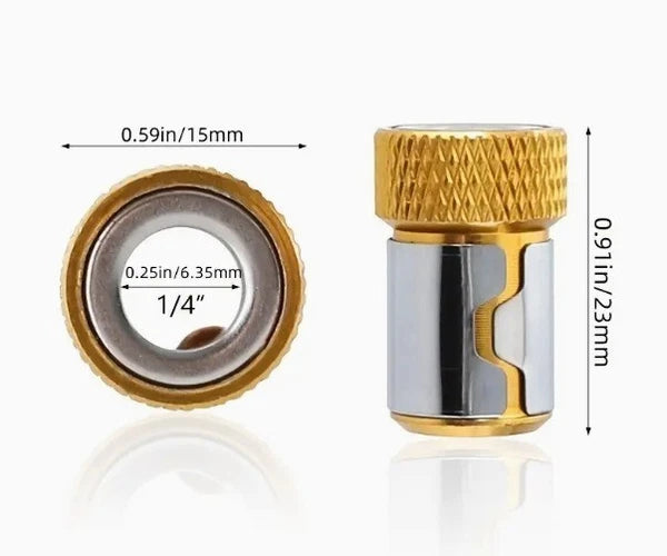 SET OF 3 MULTI COLOURED MAGNETIC RING SCREW HOLDERS FOR DRILL BITS PICK UP TOOL