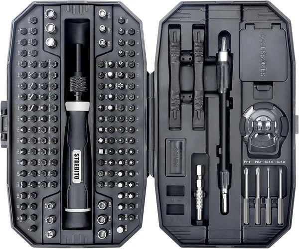 Pro-Grade 153-in-1 Screwdriver Kit with Ergonomic Grip & Case for Gadgets