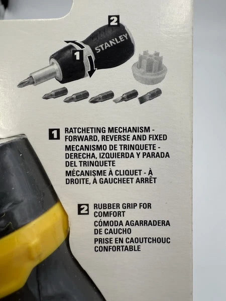 Stanley 66-358 Ratcheting Multi-Bit Stubby Screwdriver