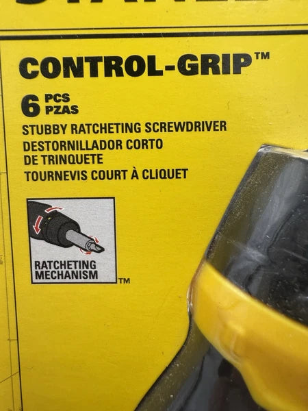 Stanley 66-358 Ratcheting Multi-Bit Stubby Screwdriver